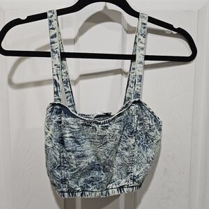 ⚡ 2 for $5 - Blue Denim Crop Top